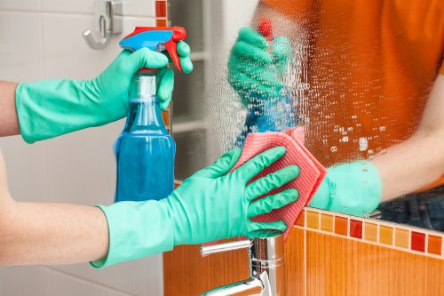 Carpet cleaning team in Battersea using eco-friendly waste sorting practices
