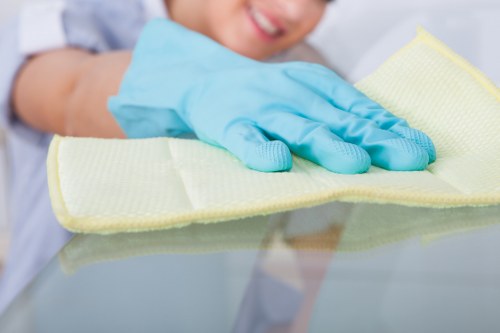 Domestic cleaners in Battersea working in a family kitchen